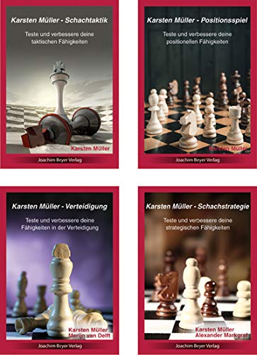Karsten Müller - 4er Bundle: Schachtaktik + Schachstrategie + Verteidigung + Positionsspiel